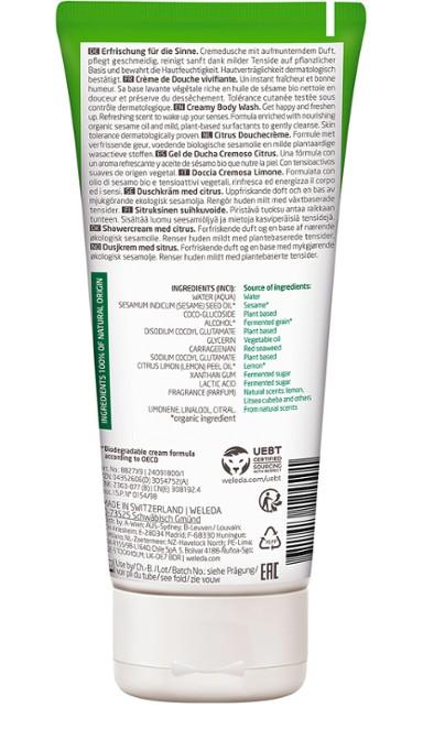 Weleda Citrus Refresh Creamy Body Wash