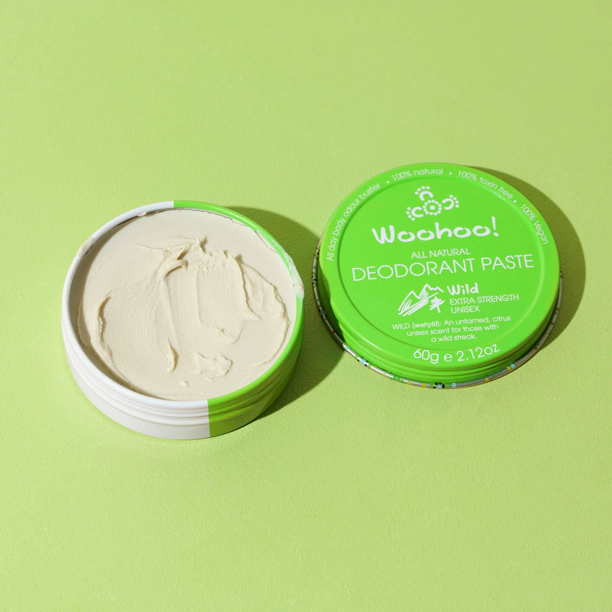 Woohoo Body Natural Deodorant Tin Wild - Extra Strength